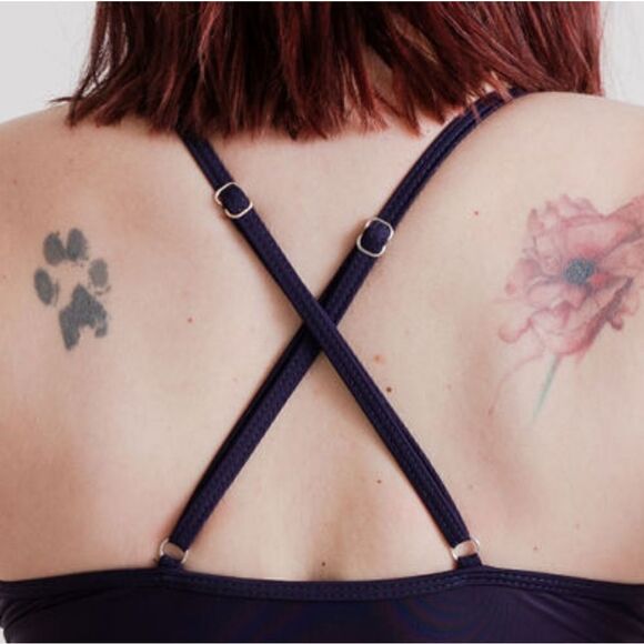 NWT Deep Purple Tankini Full Coverage, Cross Straps Rushed Draw Str… - Picture 11 of 12